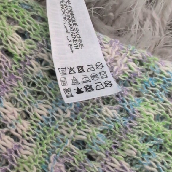 Zara pastel crochet knit cotton crop sweater - Picture 7 of 7